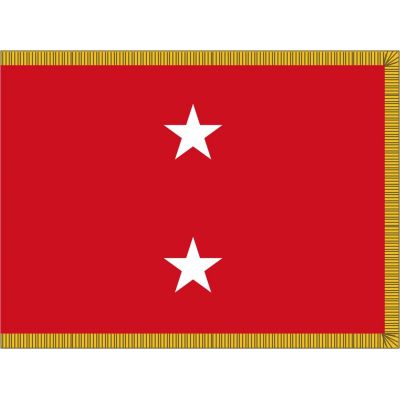 3ft. x 5ft. Marine Corps 2 Star General Flag Indoor w/ Fringe