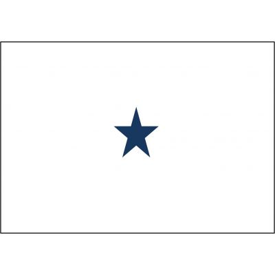 3ft. x 5ft. Navy 1 Star Admiral Flag Non-Seagoing w/Grommets