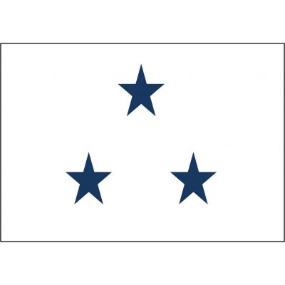 3ft. x 4 ft. Navy 3 Star Non-Seagoing Admiral Flag w/Grommets