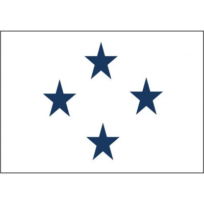 3ft. x 5ft. Navy 4 Star Non-Seagoing Admiral Flag w/ Lined Pole Sleeve