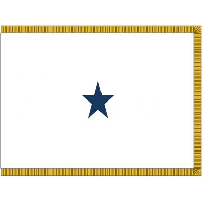 4ft. x 6ft. Navy 1 Star Flag Non-Seagoing for Display w/Fringe