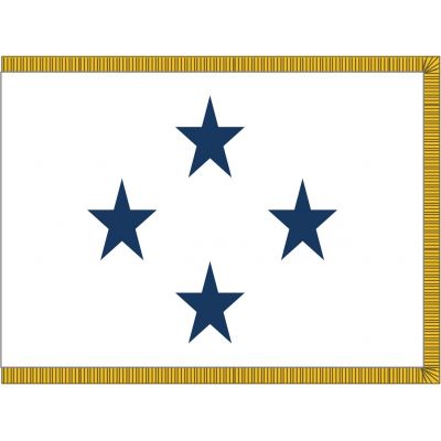 4ft. x 6ft. Navy Corps 4 Star General Flag Indoor w/ Fringe