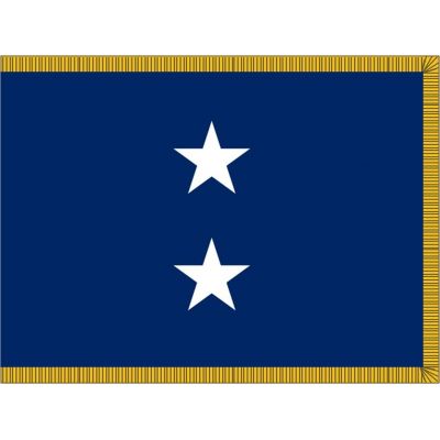 3ft. x 5ft. Navy 2 Star Admiral Flag w/Fringe for Display