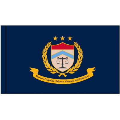 3ft. x 5ft. Bureau of Alcohol, Tobacco, Firearms and Explosives Flag with Pole Sleeve