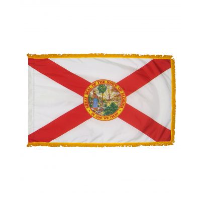 2ft. x 3ft. Florida Flag Fringed for Indoor Display