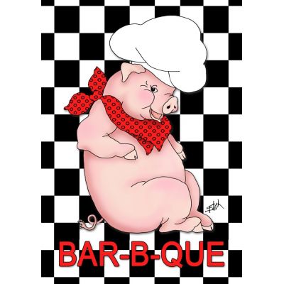BBQ Pig House Flag