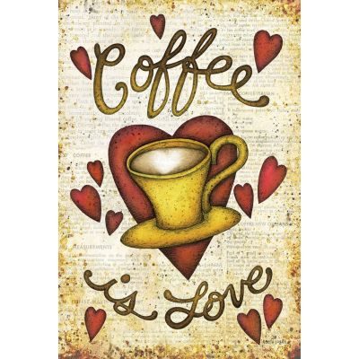 Coffee Is Love House Flag