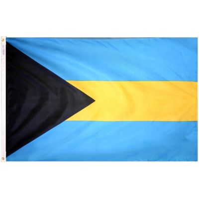 Size 7 Bahamas Flag with Canvas Header & Brass Grommets