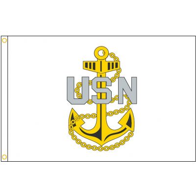 2ft. x 3ft. Navy Chief Petty Officer Flag Heading & Grommets
