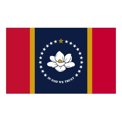 3ft. x 5ft. New Mississippi Flag Side Pole Sleeve