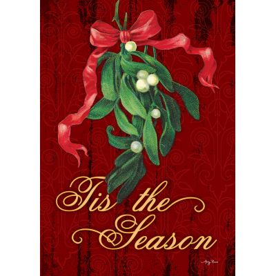 Tis the Season Mistletoe Garden Flag