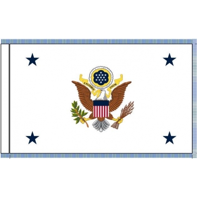 3ft. x 5ft. Assistant Secretary of the army Flag w/Blue Fringe