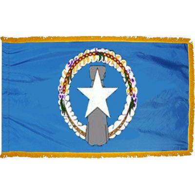3ft. x 5ft. Northern Marianas Flag Fringed with Side Pole Sleeve