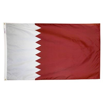Size 7 Qatar Flag with Canvas Header
