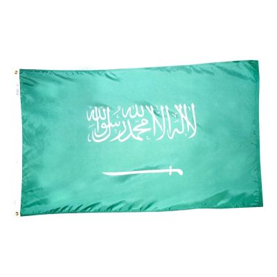 Size 8 Saudi Arabia Flag with Canvas Header