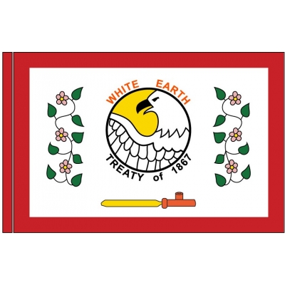 2ft. x 3ft. White Earth Nation Flag with Pole Sleeve