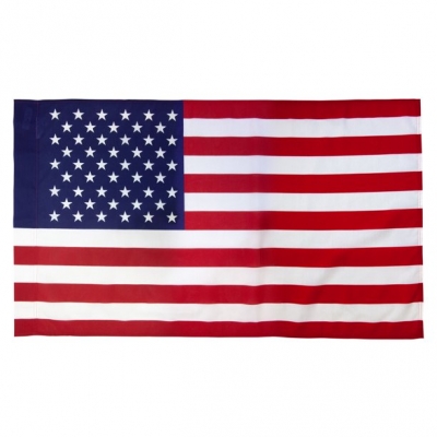 2.5x4 ft. Poly Cotton U.S. Flag Pole Hem Plain