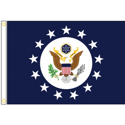 3ft. x 5ft. Chief of Mission-Ambassador Flag with Canvas Header and Grommets
