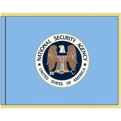 4.4ft. x 5.6ft. National Security Agency Flag Pole Hem & Fringe