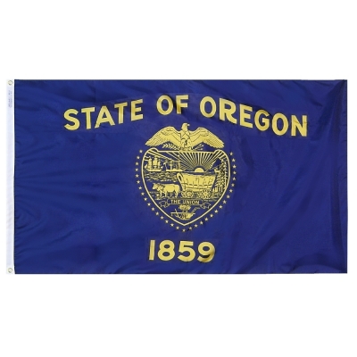 4ft. x 6ft. Oregon Flag w/ Line Snap and Ring