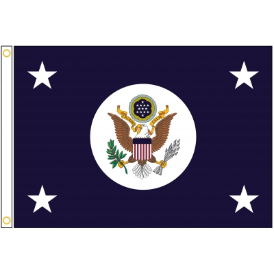 3ft. 7 in. x 5ft. 1 in. Secretary of State Flag with Canvas Header and Grommets