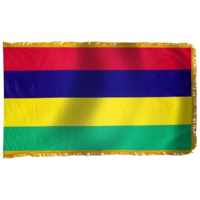 4ft. x 6ft. Mauritius Flag with Side Pole Sleeve and Fringe