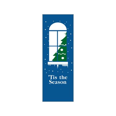 30 x 84 in. Holiday Banner Tree in Window
