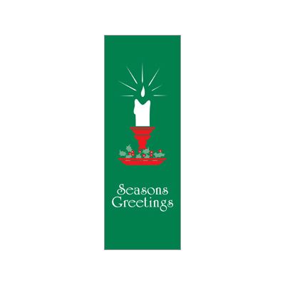 30 x 84 in. Seasons Greetings Candle Banner