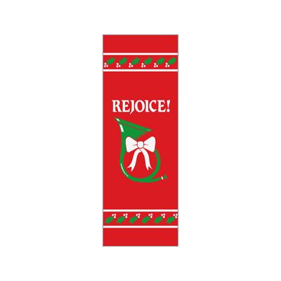 30 x 96 in. Holiday Banner Rejoice! French Horn