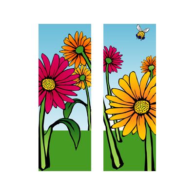 30 x 96 in. Seasonal Banner Gerber Daisies-Double Sided Design