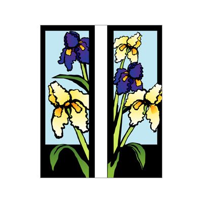 30 x 60 in. Seasonal Banner Iris Double Sided Design