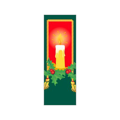 30 x 96 in. Holiday Banner Holiday Candle