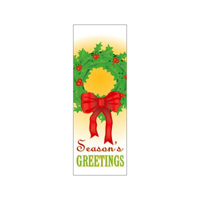 30 x 84 in. Holiday Banner Holiday Wreath & Bow