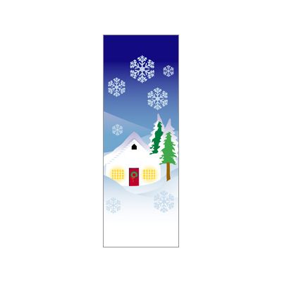 30 x 60 in. Seasonal Banner Winter House
