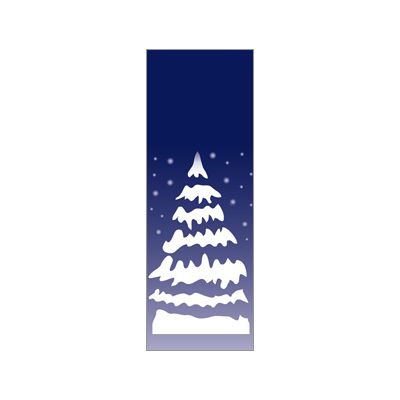 30 x 60 in. Seasonal Banner Snowy Pine Tree Captain
