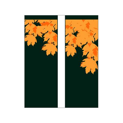 30 x 60 in. Seasonal Banner Green Fall Leaves-Double Sided