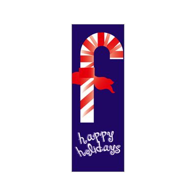 30 x 96 in. Holiday Banner Candy Cane Happy Holidays
