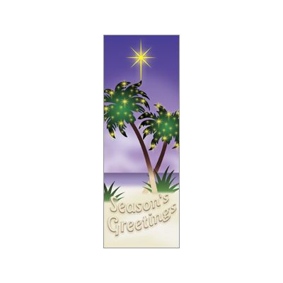 30 x 96 in. Holiday Banner Palm Tree Christmas