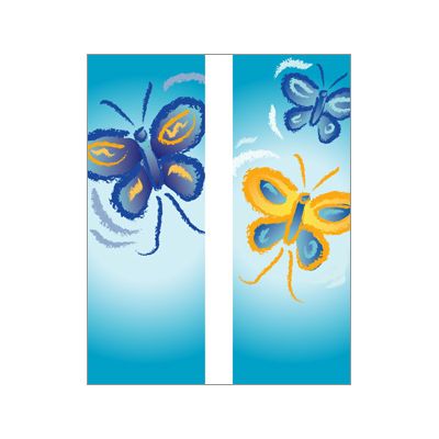 30 x 60 in. Seasonal Banner Butterflies-Double Sided Design