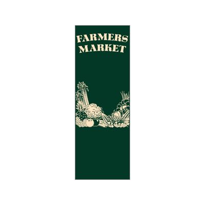 30 x 84 in. Seasonal Banner Farmer's Market Forest