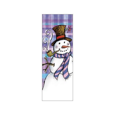 30 x 60 in. Holiday Banner Plaid Snowman