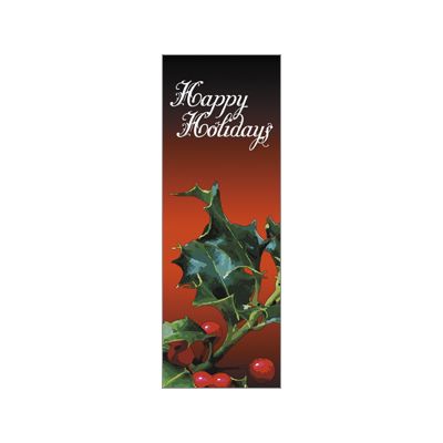 30 x 60 in. Holiday Banner Happy Holidays Holly