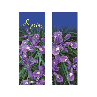 30 x 60 in. Seasonal Banner Spring Beauty Siberian Iris-Double Sided