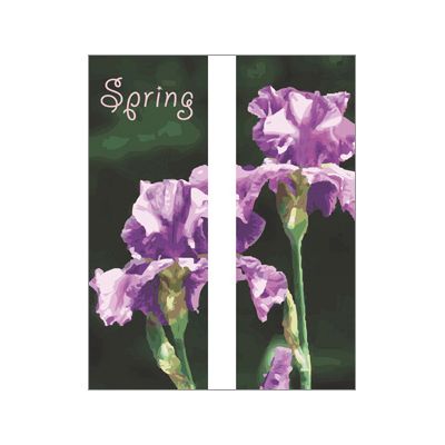 30 x 96 in. Seasonal Banner Bearded Iris-Double Sided Design