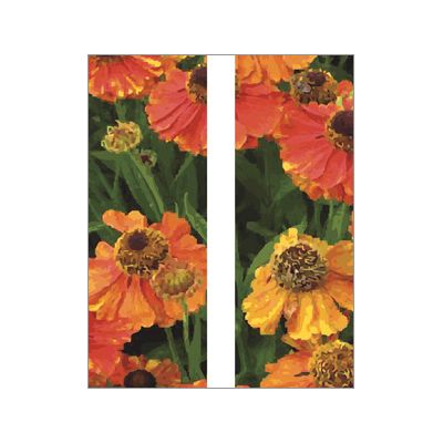 30 x 96 in. Seasonal Banner Orange Poppies-Double Sided Design