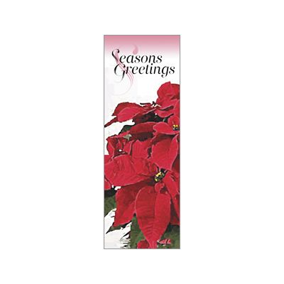 30 x 84 in. Holiday Banner Potted Poinsettias
