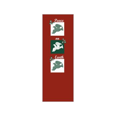 30 x 84 in. Holiday Banner Peace Doves Trio