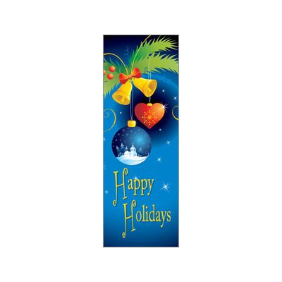 30 x 60 in. Holiday Banner Cartoon Ornaments