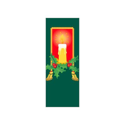 17 x 36 in. or 17 x 45 in. Holiday Candle Banner