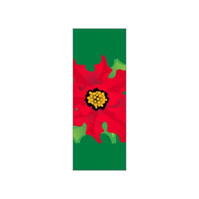 17 x 36 in. or 17 x 45 in. Poinsettia Holiday Banner